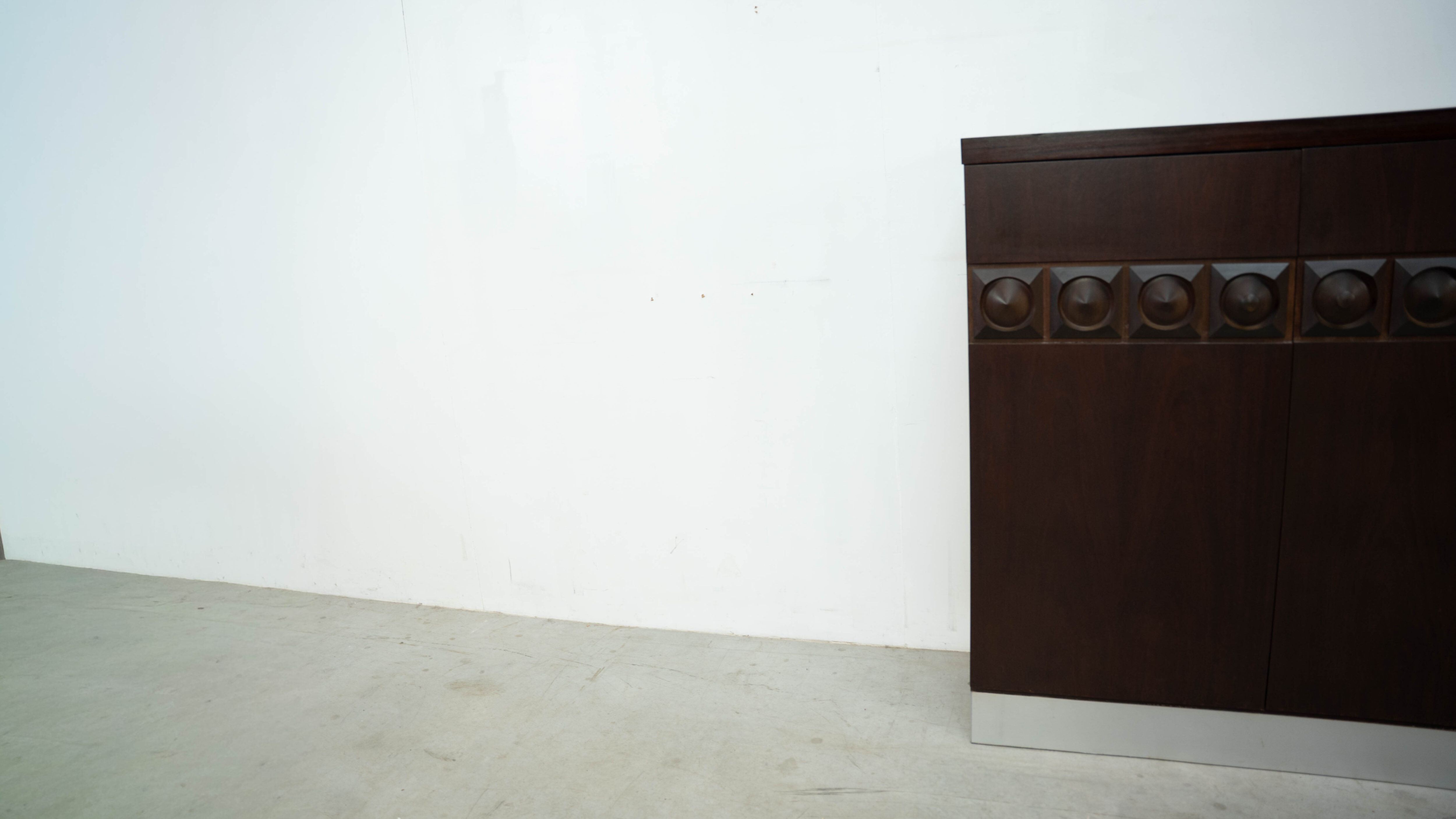 1970's brutalist bar cabinet