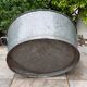 Beautiful and large old basin, 70-litre zinc vat.