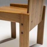 Lot de 4 chaises de salle à manger italiennes en orme par Romanutti, Italie, années 1970