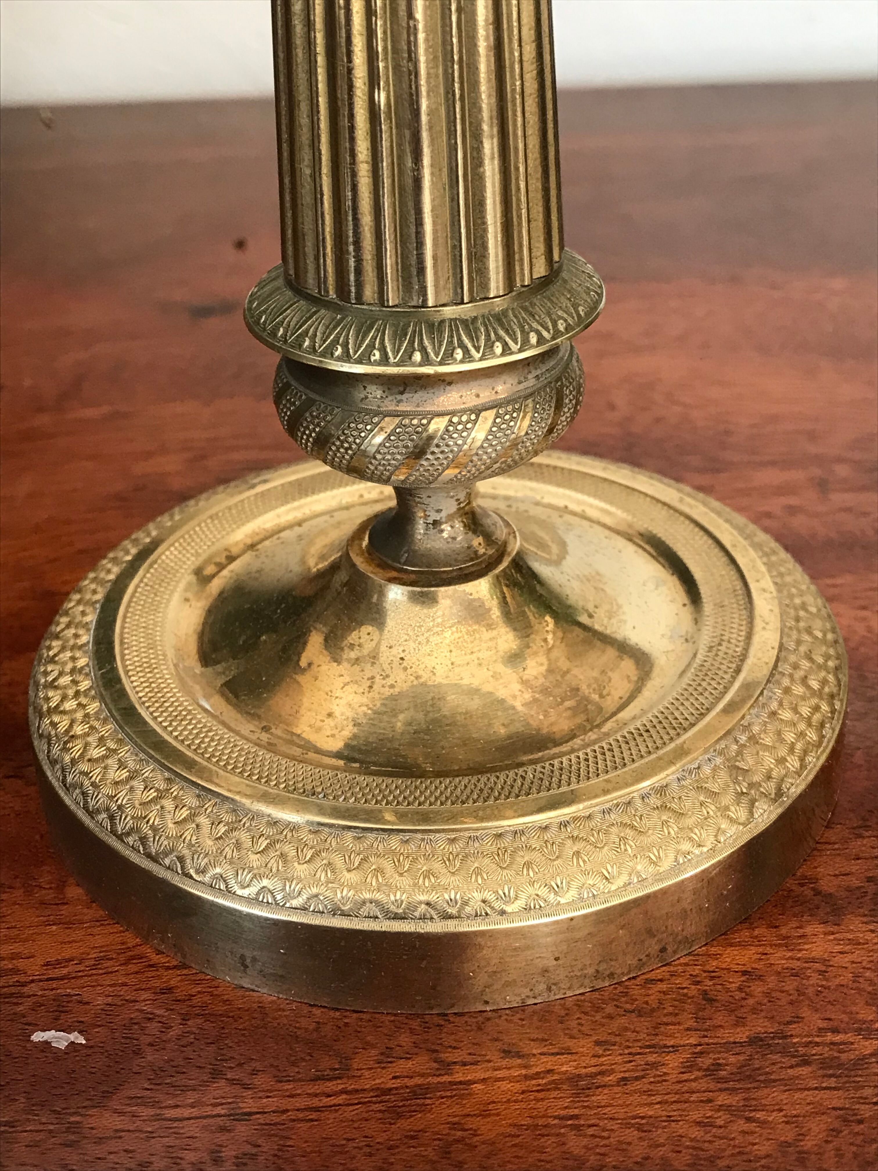 Pair of candle holders XIXeme