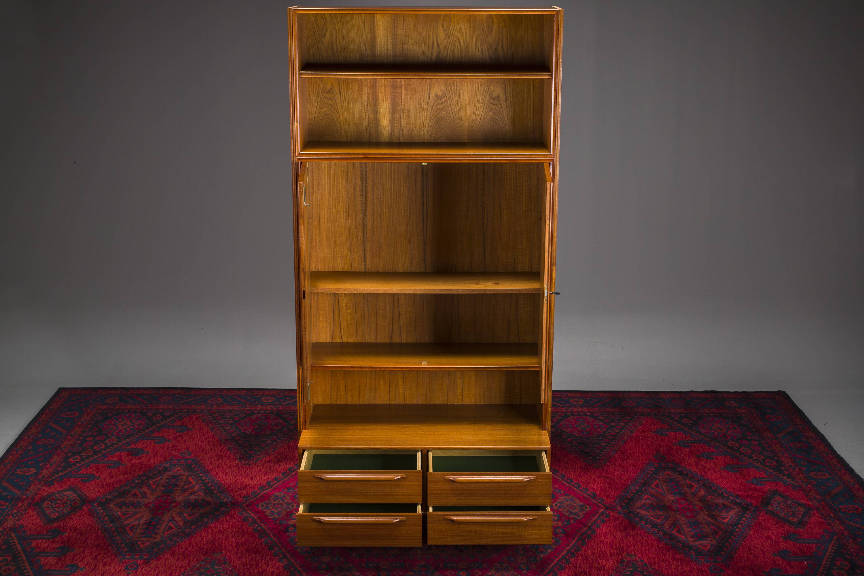 Large Vintage Cabinet in Teak by Heinrich Riestenpatt, 1960