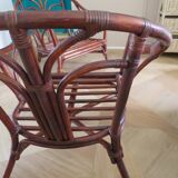 Bamboo and bentwood armchair from the 60s