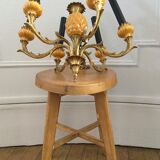 Ceramic and bronze chandelier