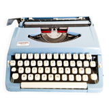 Machine à écrire portable vintage bleue fonctionnelle Nogamatic 400