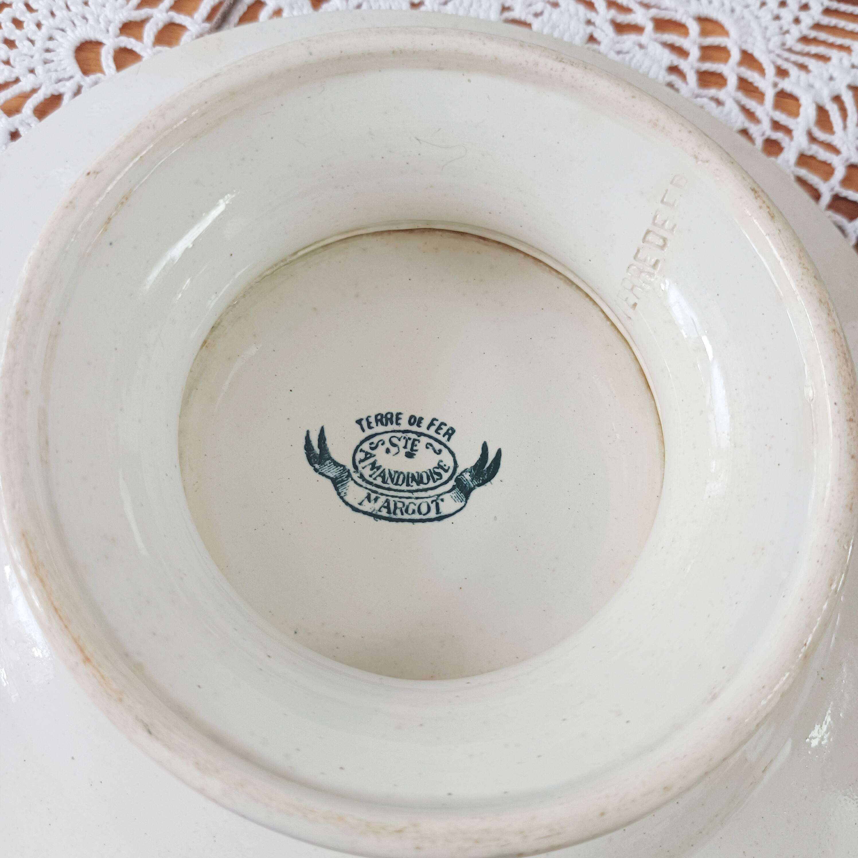 Compotier bas terre de fer, Société Amandinoise Margot