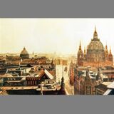 Original drawing of old Berlin (numbered series limited to 95 copies) painted in pastel.