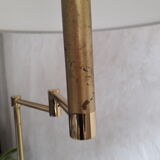 Double lighting brass floor lamp
