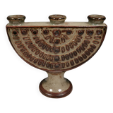 Three-armed ceramic candlestick. Denmark 1970s