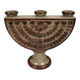 Three-armed ceramic candlestick. Denmark 1970s