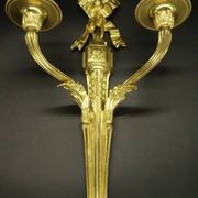 Pair of large sconces with Louis XVI style knots, late 19th century - bronze
