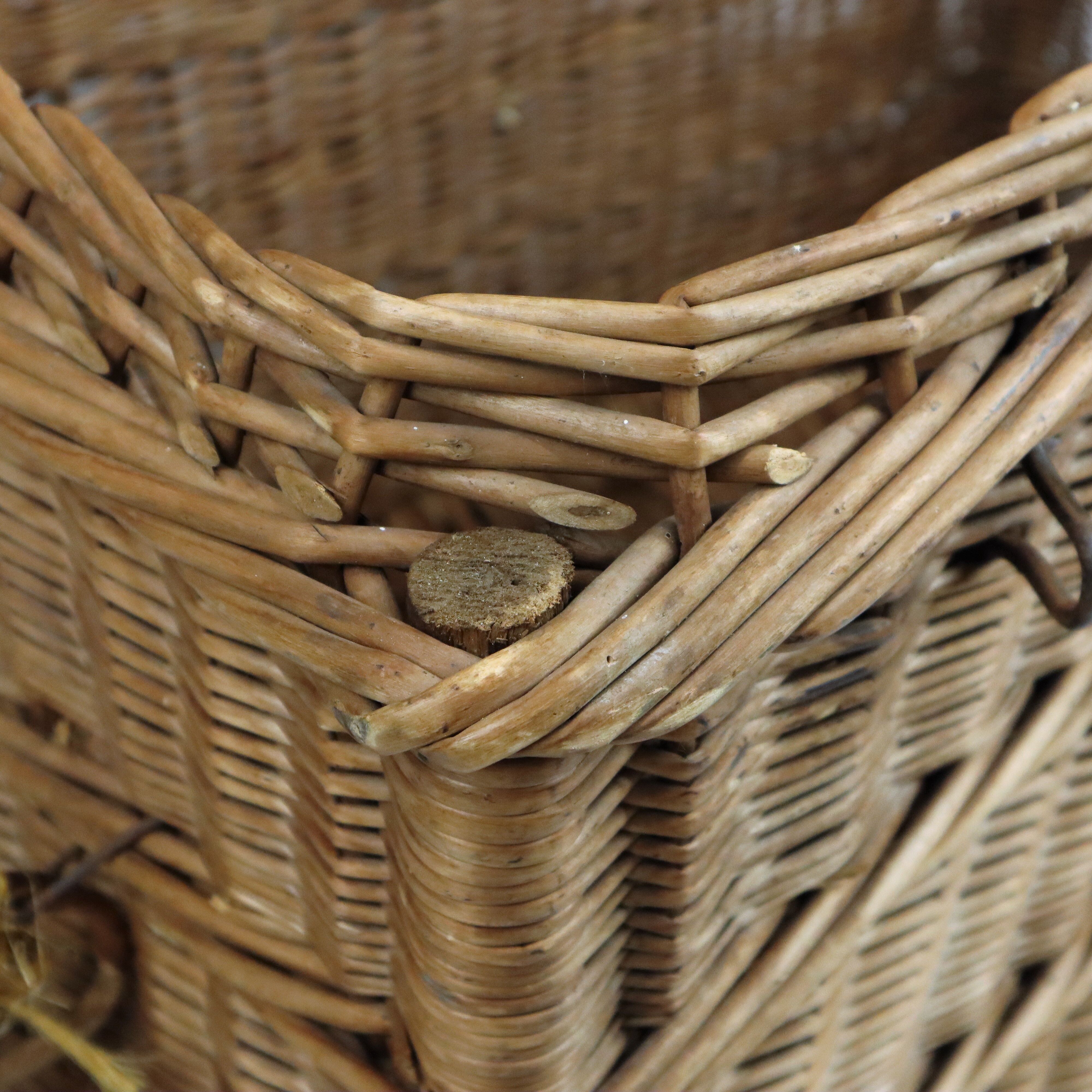 French wicker trunk