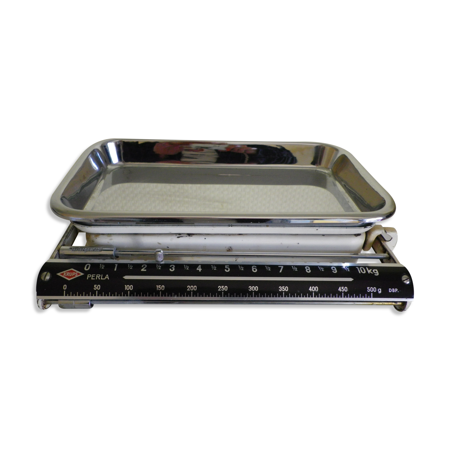 Old metal and chrome metal balance - Krups brand - 1960s