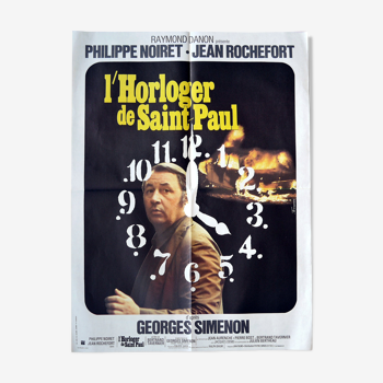 Affiche cinéma originale "l'horloger de saint-paul" tavernier, simenon