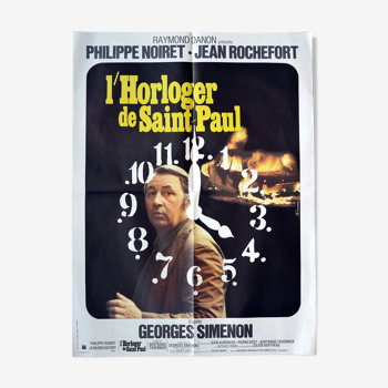 Original cinema poster "the horloger of saint-paul" tavernier, simenon