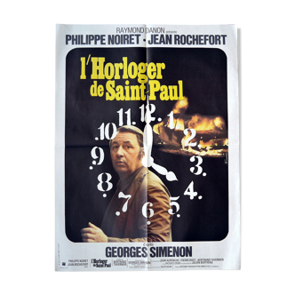 Affiche cinéma originale "l'horloger de saint-paul" tavernier, simenon