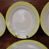 6 vintage flat plates from Primefleur Françoise