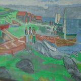 Fishing village by K. Ganzer