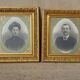 old photo portrait in golden frame (54x62 cm), 1910
