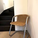 Pair of rattan bridge chairs