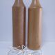 Two designer solid wood "pencil" lamp bases