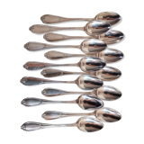 Lot de 12 cuillères en métal argenté