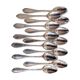 Lot of 12 dessert silver metal spoon