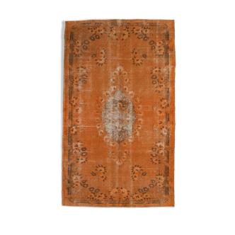 Orange wool turkish rug 299x178cm