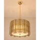 Contemporary Modern Italian Fumè “Tropical” Murano Glass Gold Chandelier