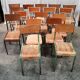 Lot ancienne chaises d'école vintage
