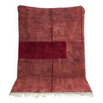 Tapis rouge rose marocain moderne 150cmx200cm