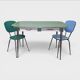 Ensemble Table à tiroirs & 2 Chaises Formica – Circa1950