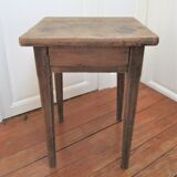 Bedside table solid oak patinated early twentieth century