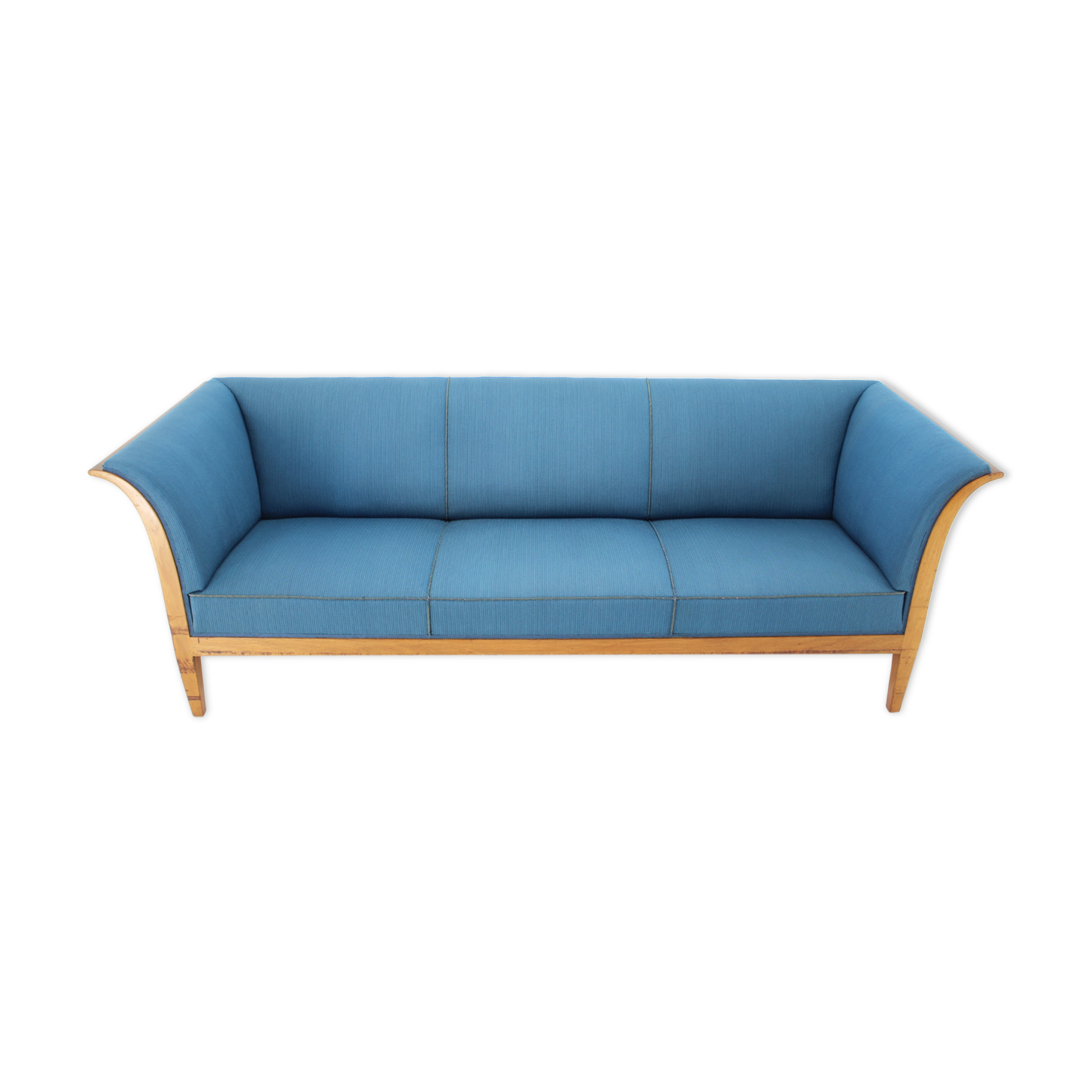 1940s Frits Henningsen mahogany three-seat sofa, Denmark