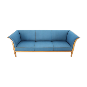 1940s Frits Henningsen mahogany three-seat sofa, Denmark