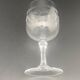 Chiseled crystal wine glasses with flower motif