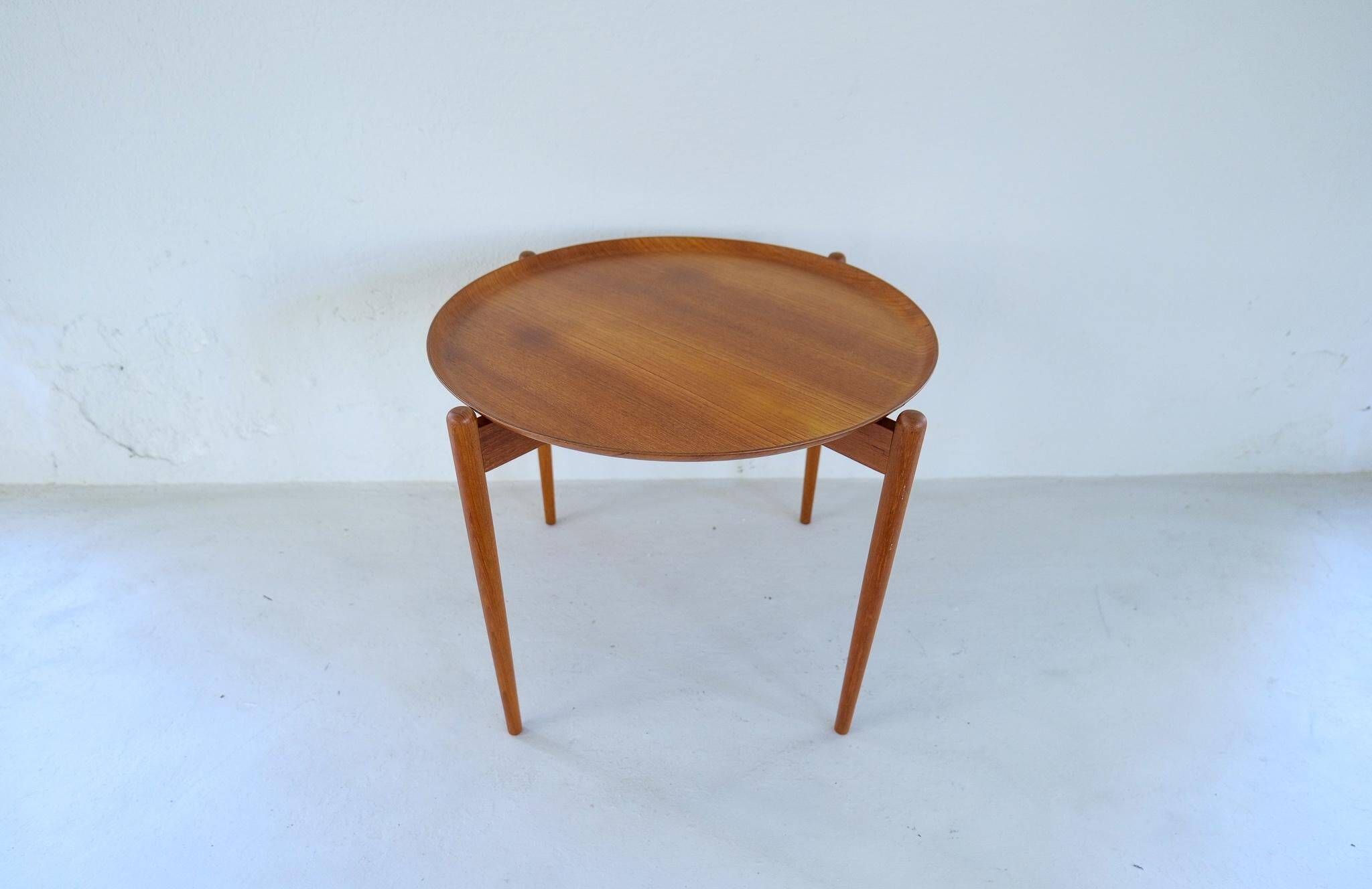 Mid-century modern teak side table/tray Sweden 1960s