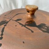 Service dish enamelled sandstone Pottery of the Vallauris Dove