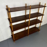 Mid-century modernist teak stick wall cabinet attributed to Willem Lutjens for Gouda Den Boer, 1950s