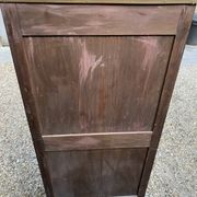 19th/20th century mahogany display cabinet, marble top and glass sides.