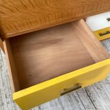 Furniture chest of drawers two-tone 60s
