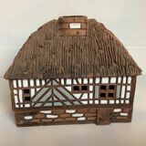 Homemade glazed terracotta candle box