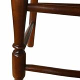 Pair of straw and cherry armchairs