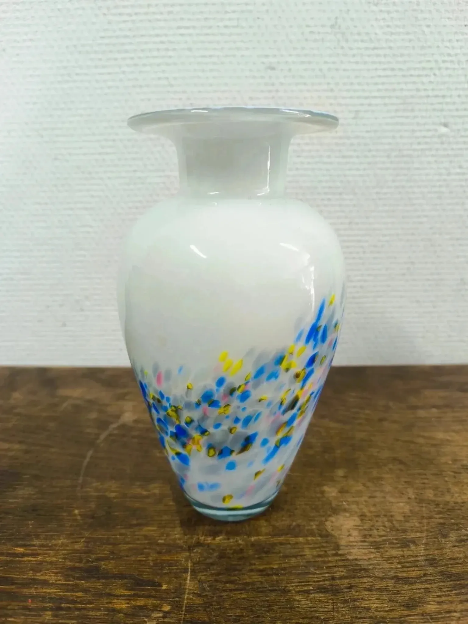 Vintage glass art vase Hans Jürgen Richartz 23 cm