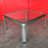 Low table design aluminum thick glass slab