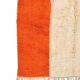 Modern relief orange and white Moroccan Berber rug