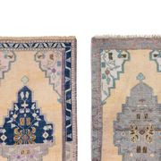 Set of 2 vintage handmade Turkish rugs 50x100 cm