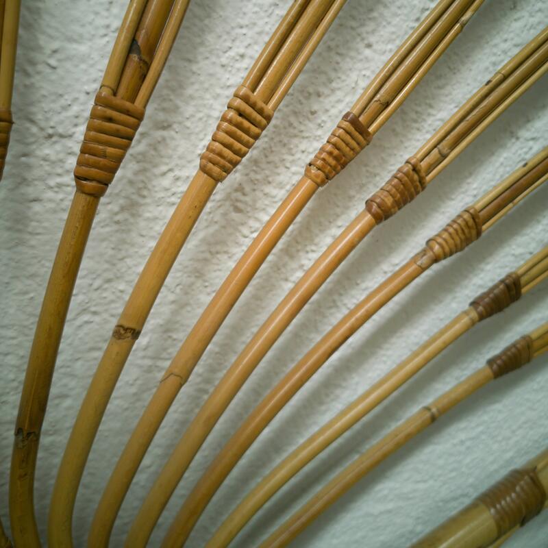 Rattan headboard of the 70s