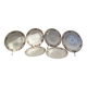 Series of 6 Saint Amand Ceranord soup plates, ocher and green pattern France