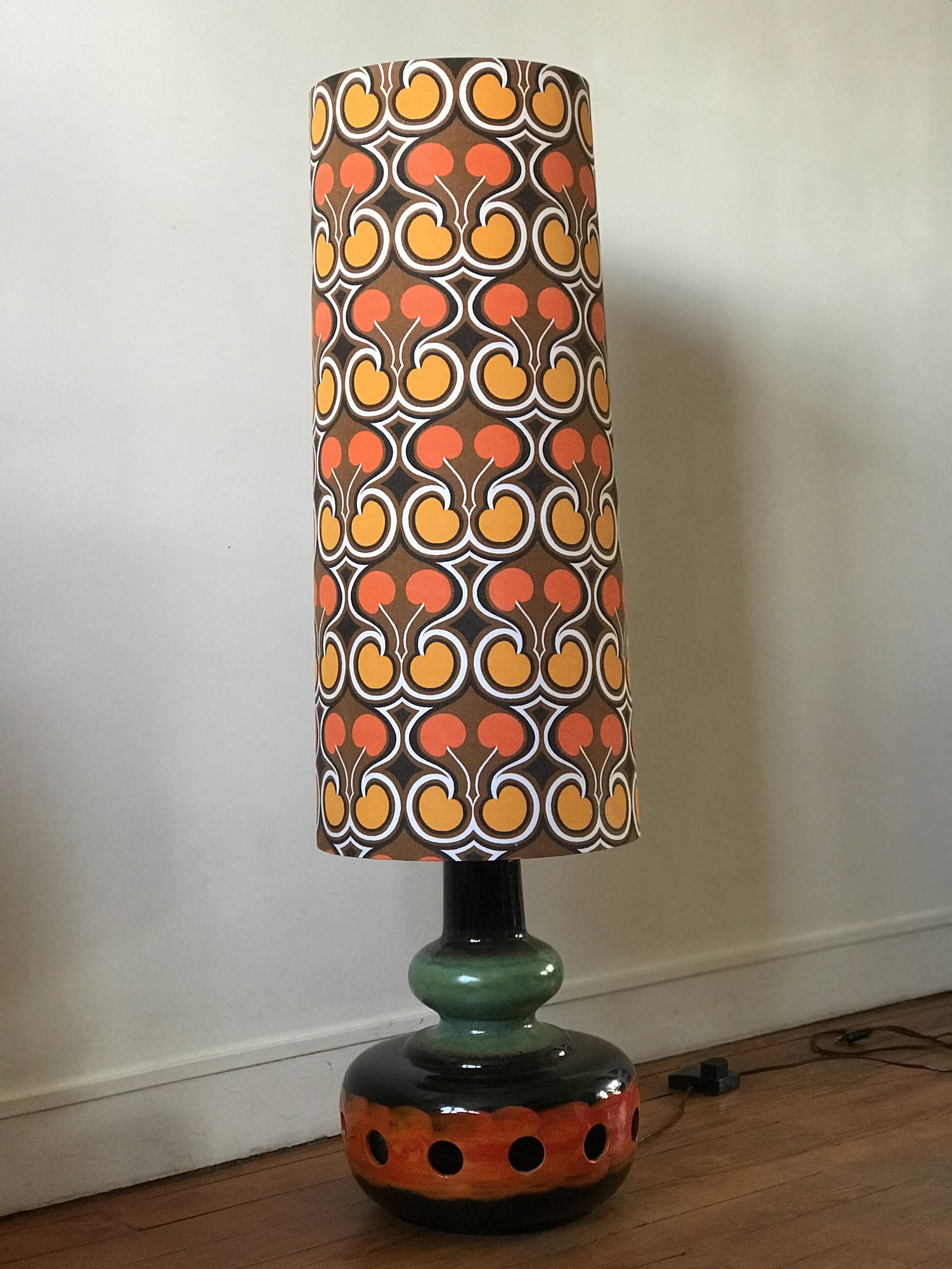 Ceramic floor lamp, 1970s