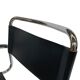 Set of 4 bauhaus cantilever chairs black leather and chrome design